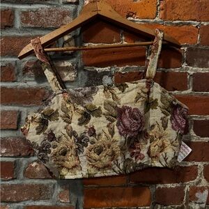 Floral Tapestry Crop Top